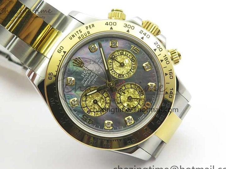 0225 Tailored Daytona 116509 SS YG BLF Best Edition Gay MOP Dial on SS YG Bracelet A 2977